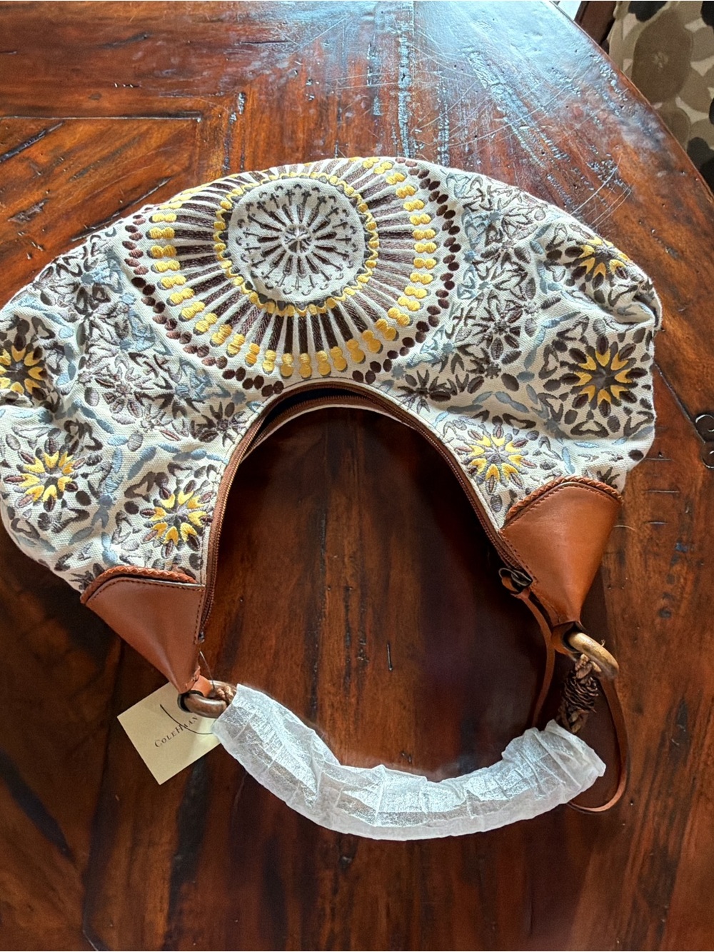 New with Tags Vintage Exquisite Embroidered Hobo Bag - Picture 6 of 6